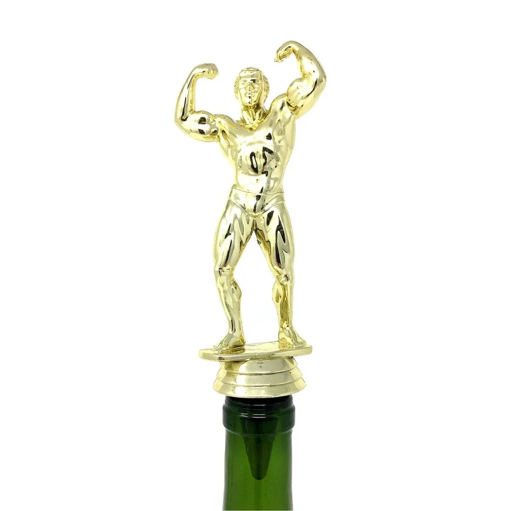 Handmade Bottle Stopper made from Repurposed Male Body Builder Trophy